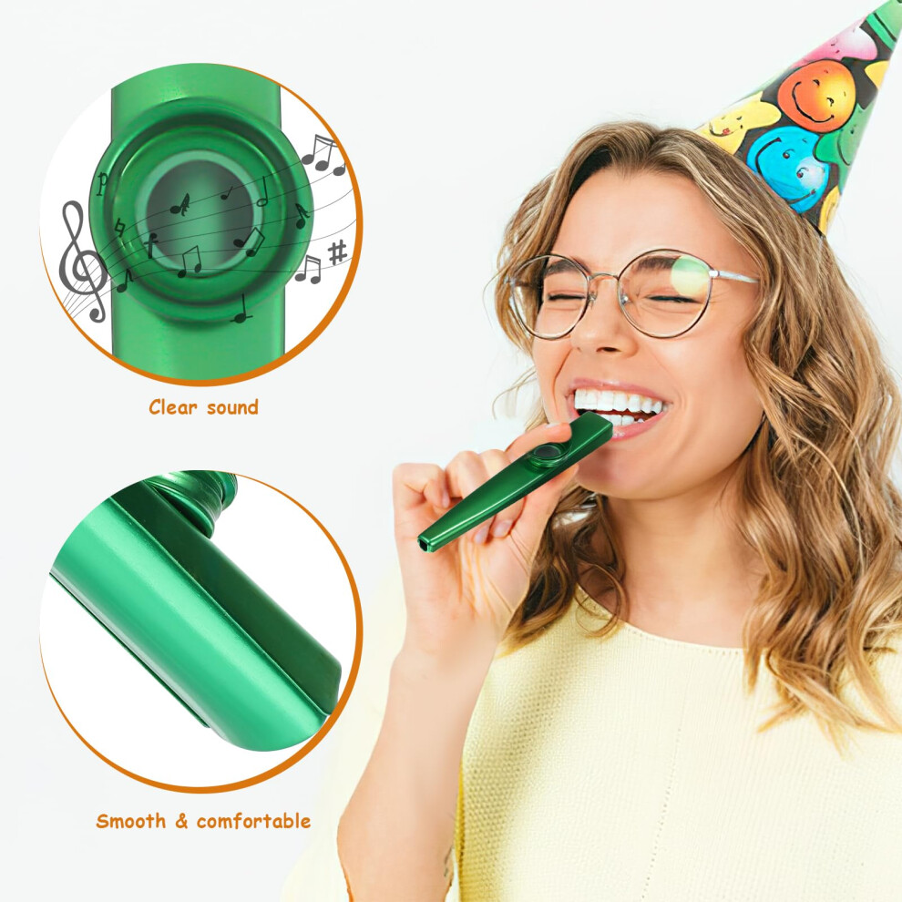 Toyandona 12 Pack Metal Kazoos: Multipack Kazoo Musical Instruments With 12 Flut