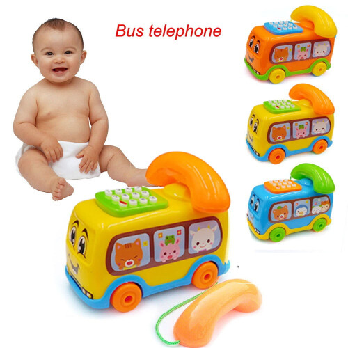 Black Music Bus Phone Educational Toy for Babies