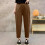 Women's Plus Size High Waisted Casual Pants Soft Cotton 4