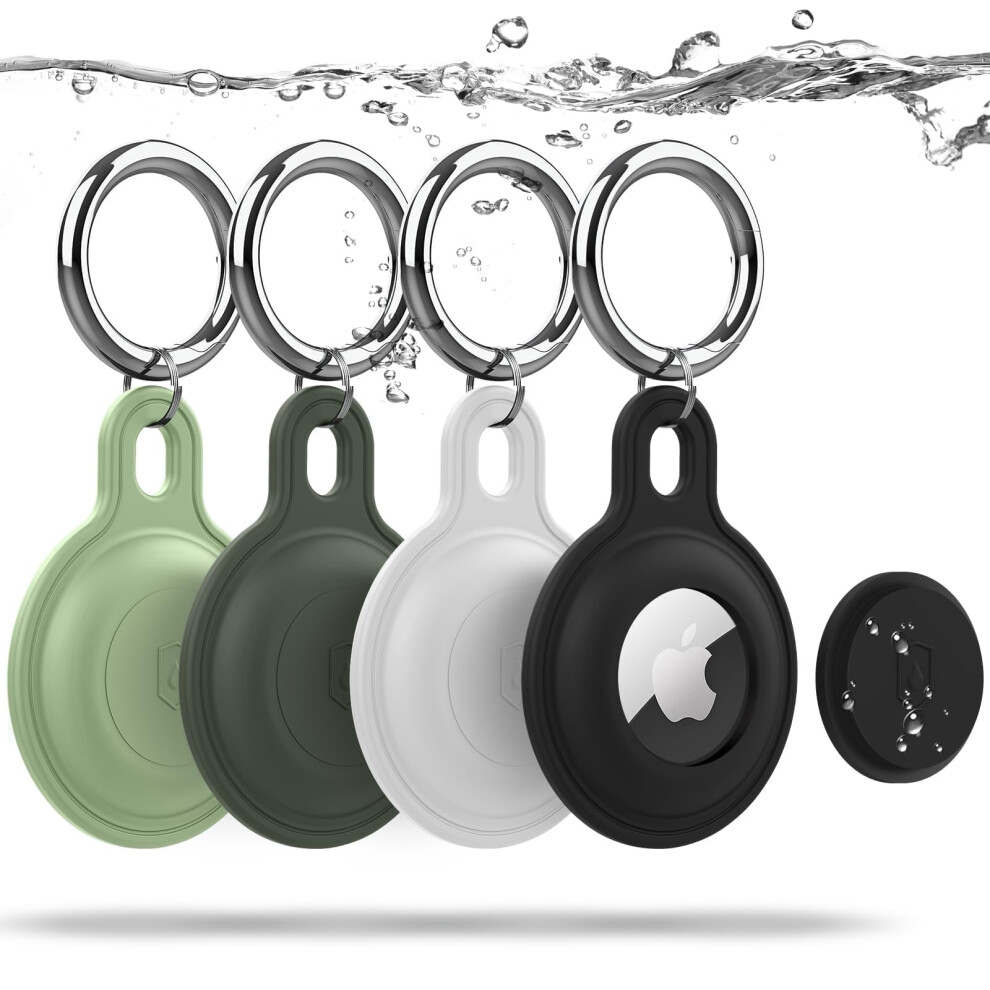 Airtag Holder Case Silicone Waterproof Anti-Scratch 4-Pack 902370286575
