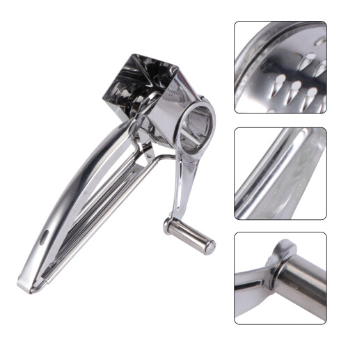 Stainless Steel Rotary Cheese Grater Set