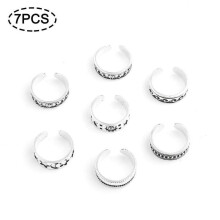 Toe Rings Set Vintage Adjustable 7 Pieces