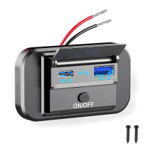 12V Dual USB QC3.0 Car Power Outlet G1M6UK