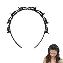Butterfly Clip Headband for Women Hollow Braided Hairband