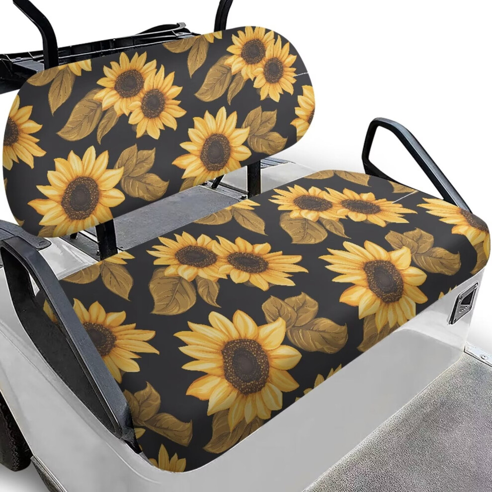 Sunflower Printed Golf Cart Seat Covers For Club Car 9087558966379