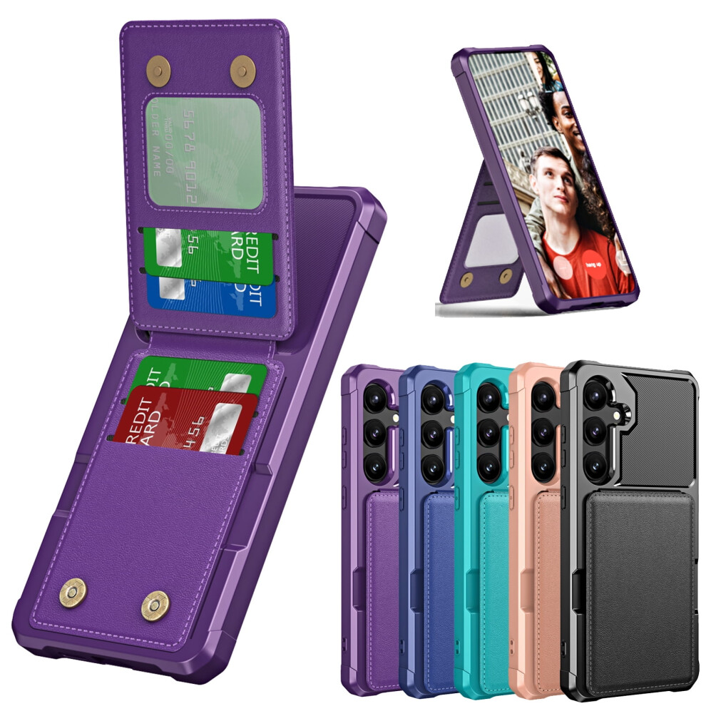Leather Wallet Case For Samsung Galaxy S23+ With Purple 9336866230963