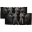 Elephant Curtains Valances African Animal Design Black 1