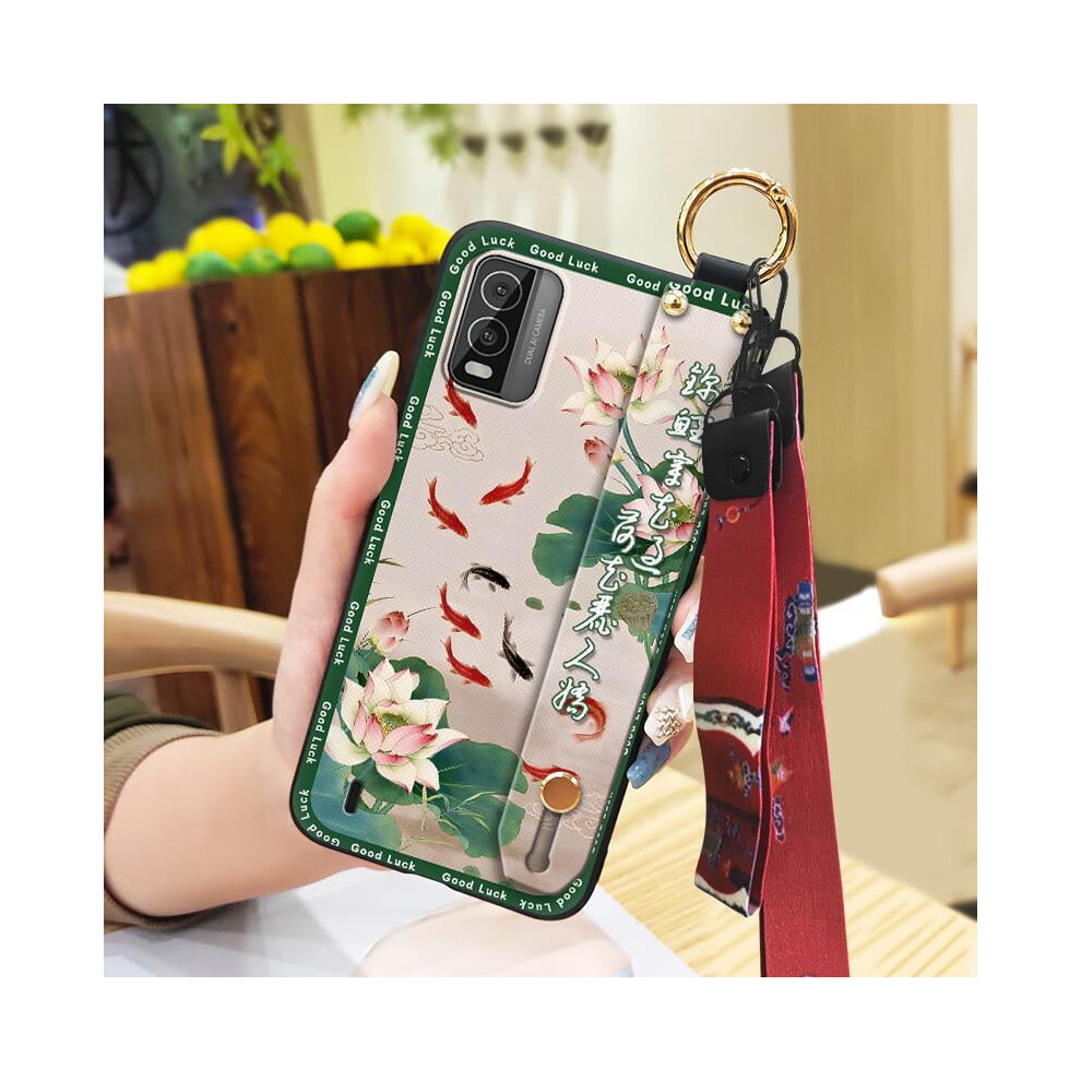 Nokia C210 Phone Case With Wristband Kickstand Ring 902370266126