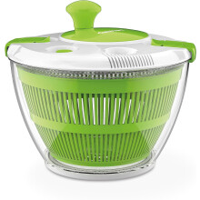 Salad Spinner Green with Bowl and Mesh Basket