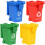 4Pcs Multicolor Desktop Recycling Bins Toy Garbage Trucks 1