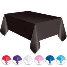 Plastic Rectangle Tablecloth Black 6 ft x 4.5 ft