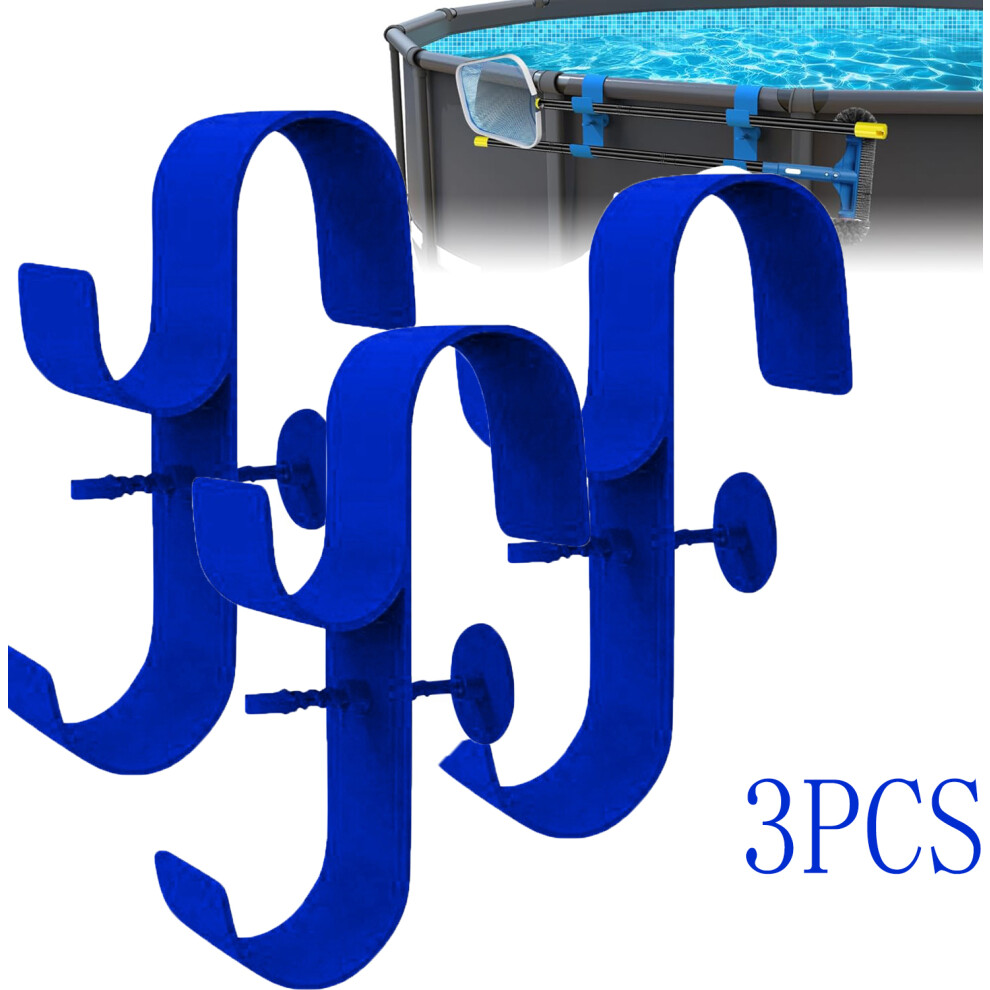 Blue Pool Hooks For Poles Â Compatible With Above Ground 9170372697335