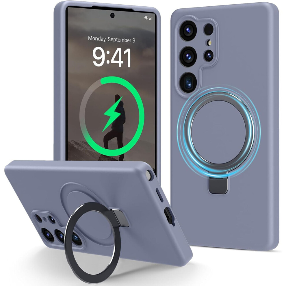 Samsung Galaxy S25 Ultra Case With Stand Liquid Gray 9180435716637
