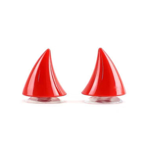 Bull Horn Helmet Decoration with Suction Cup Adjustable