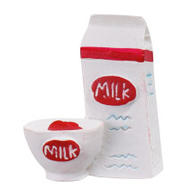 Food Fridge Magnets Resin Snack Milk 6 pcs