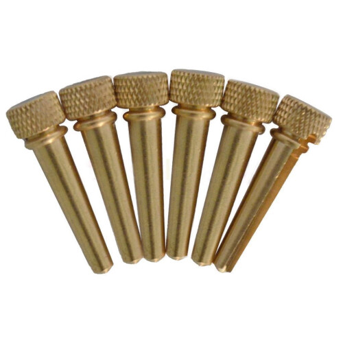 Bridge Pins Solid Brass Acoustic Guitar 6 pcs Abalone Dot