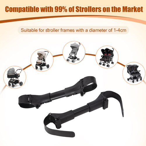 VLUNT 3pcs Stroller Connectors Set Adjustable Pram  Pushchair Connecto 2