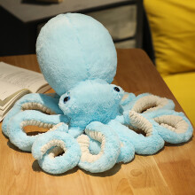 Blauwe pluche octopus van 30 cm