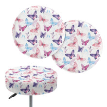 Housses de tabouret de bar Butterfly rondes antidérapantes 30-35 cm