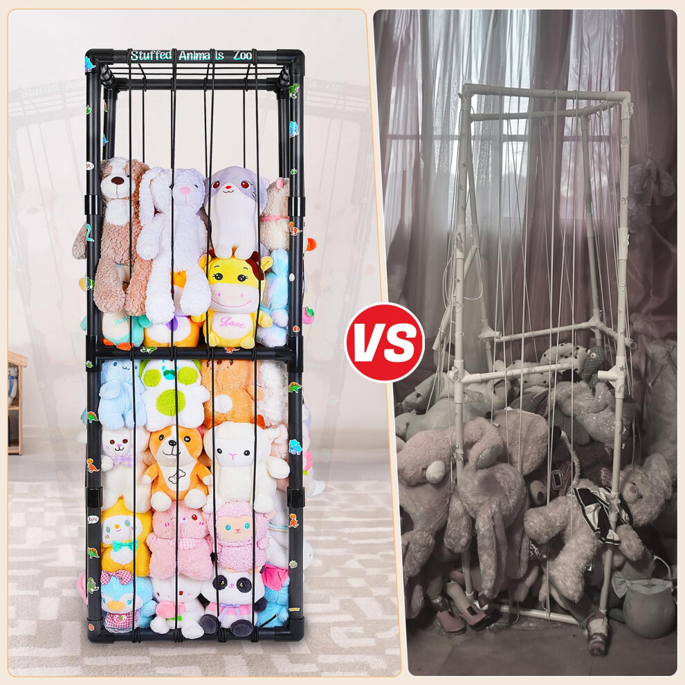 Mhjy Stuffed Animals Zoo Storage Soft Toy Holder Organiser Large Cuddl