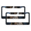 Dog-in-Hat Christmas Lights License Plate Frame Stainless 1