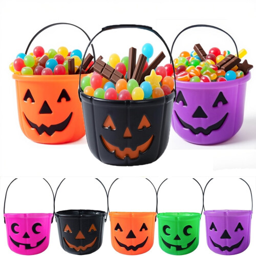 Κουβάς με κολοκύθα Jack O'Lantern για κέρασμα Halloween