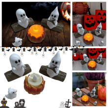 Noční světlo duchů u táboráku s pečeným psem a kočkou