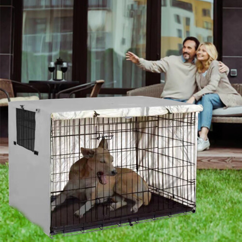 Husă rezistentă pentru cușcă de câini, gri, 25L  18,9l  19,7Î
