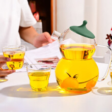 Glass Teapot and Tea Kettle Set High Borosilicate Snowman