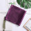 Lenço quadrado de cetim roxo escuro, 90 cm 1