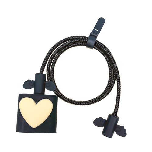 Charging Cable Protector Case Beige Black