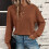 Women's Waffle-Knit Long Sleeve Pullover Sweater 2