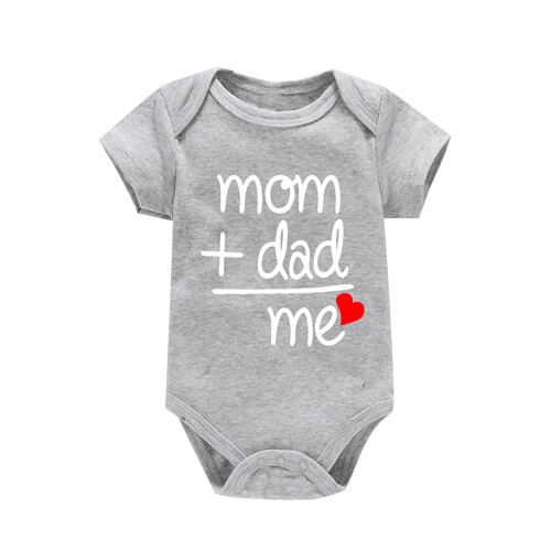 Baby Bodysuits Short Sleeve Letter Print Fall Rompers 18M