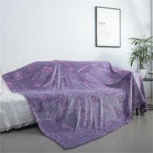 Dinosaur Glowing Blanket Purple Flannel 100x150cm
