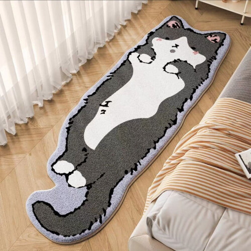 Cat Tufted Rug Non-Slip Washable Irregular Shape