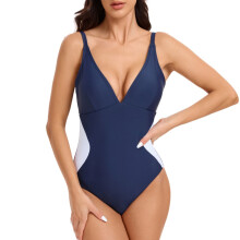 Costum de baie dintr-o singură piesă pentru femei, croială slim, culoare uni
