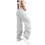 Women's Casual Stretch Cargo Pants White S 3