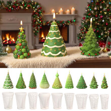 Aromatherapie-Kerzenform in Weihnachtsbaumform – Gips