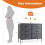Fabric Dresser with 6 Drawers Grey 5