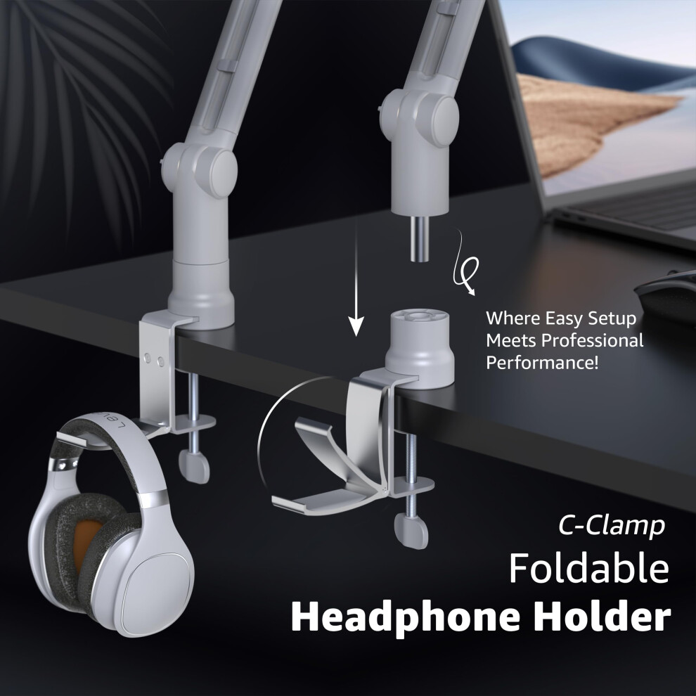 Ixtech Microphone Boom Arm With Desk Mount, 360 Rotatable, Adjustable