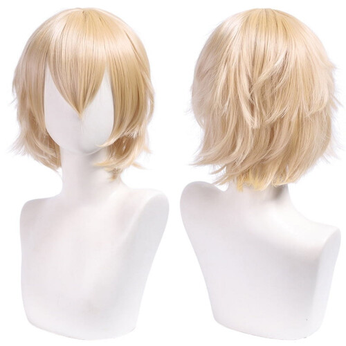 Περούκα Cosplay σε στυλ Anime Unisex Μπεζ Χνουδωτή σε στρώσεις