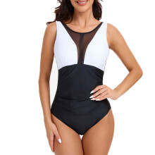 Costum de baie dintr-o singură piesă pentru femei, croială slim, culoare uni
