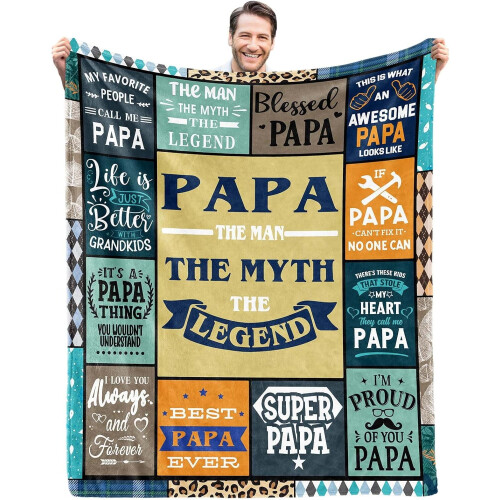Morbida coperta regalo per papà, 76 x 101 cm