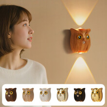 Nástenná lampa Sova Nočné svetlo Senzor pohybu Bezdrôtové magnetické