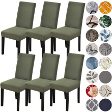 Gröna stretchöverdrag i spandex för Parsons Chairs, 6-pack