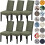 Gröna stretchöverdrag i spandex för Parsons Chairs, 6-pack 1