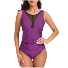 Costum de baie dintr-o singură piesă pentru femei, croială slim, culoare uni