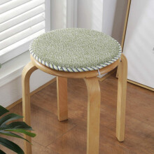 Coussin rond antidérapant pour tabouret de bar, coton-lin, 45 x 45 cm