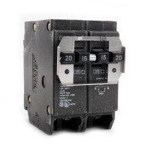 Quadplex Circuit Breaker 20-Amp 2-Pole and 15-Amp 2-Pole