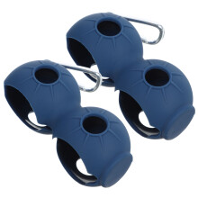 Blue Silicone Golf Ball Holder with Dual Storage 2 pcs